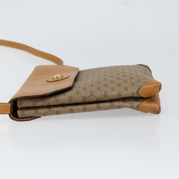 Authentic GUCCI Micro GG Supreme Shoulder Bag PVC Beige Gold - Picture 12 of 16